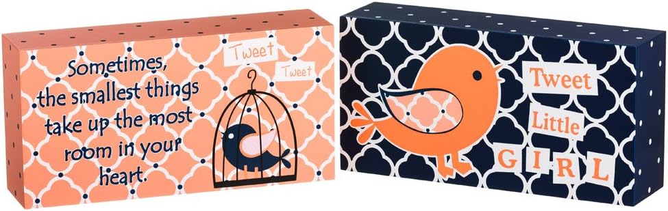 Blossom and Buds 2 Piece Oh So Tweet Plock Hanging Art Set (Set of 4)