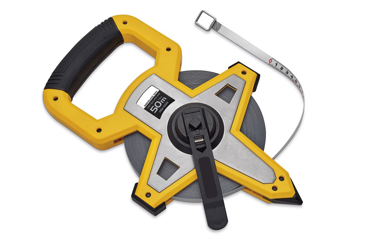 AUSONIA - 87385 PROFESSIONAL MEASURE STEEL SURVEYORS TAPE MEASURE 50M A FAST REWIND