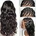 Eversilky Hair Glueless Full Lace Wig Pre Plucked Natural Hairline 150% Density Virgin Peruvian Full Lace Human Hair Wigs For Black Women Wavy Wig 18 Inches