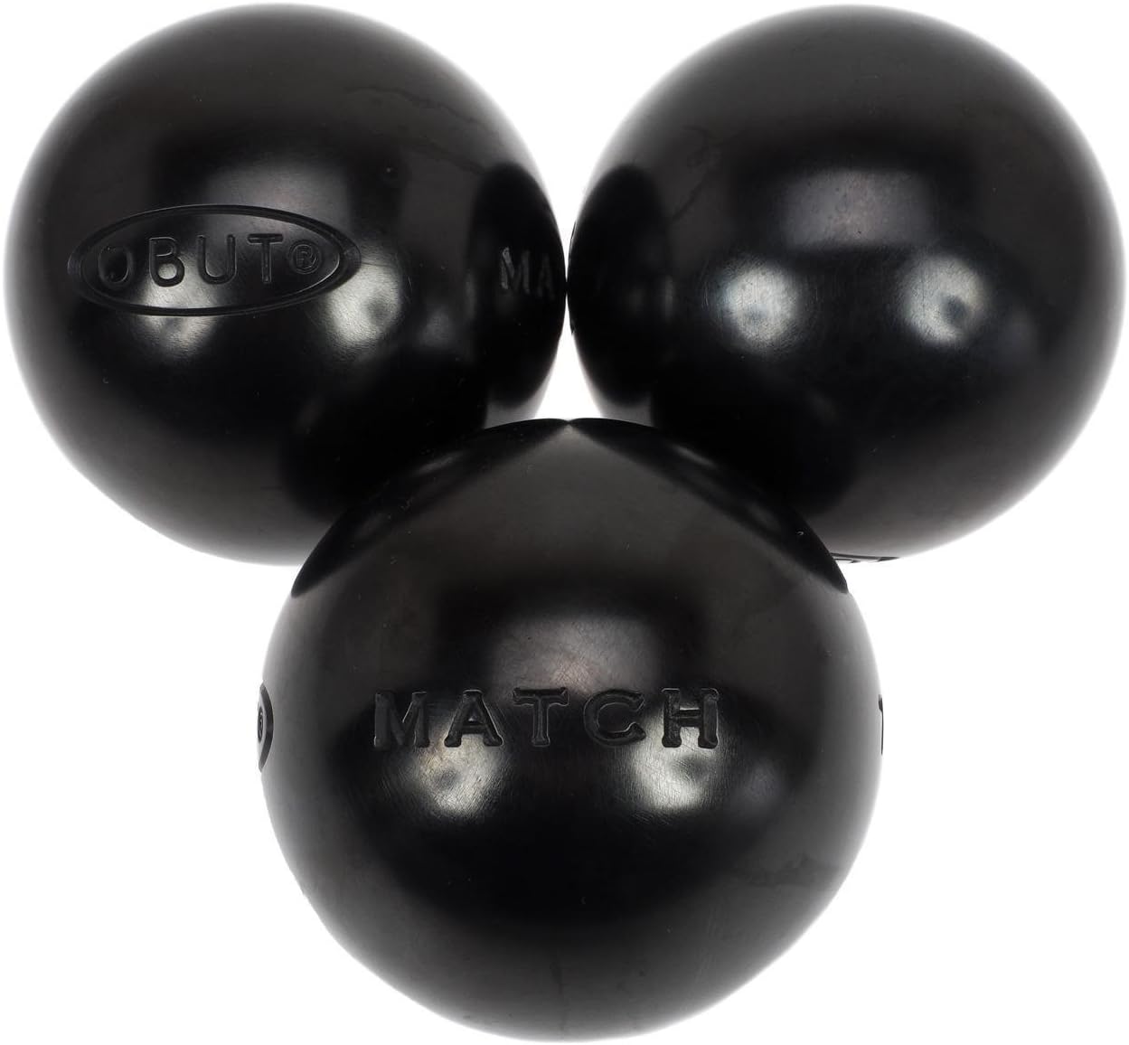 Obut - Match - Black Petanque Balls - 74mm