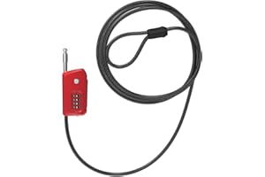 UP Security 6ft Python Cable Lock for Bike, Bicycle, Electric Scooter, Trail Camera, 4 Digit Combination Lock Outdoor Use, He