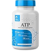 Prime Powders ATP Capsules - 120 Capsules - Adenosine Triphosphate Disodium - 400mg per Serving - Boost Energy Endurance Stamina
