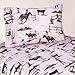 Sweet Jojo Designs 3-Piece Twin Sheet Set for Western Cowgirl Bedding Collection - Cowgirl Horse Print