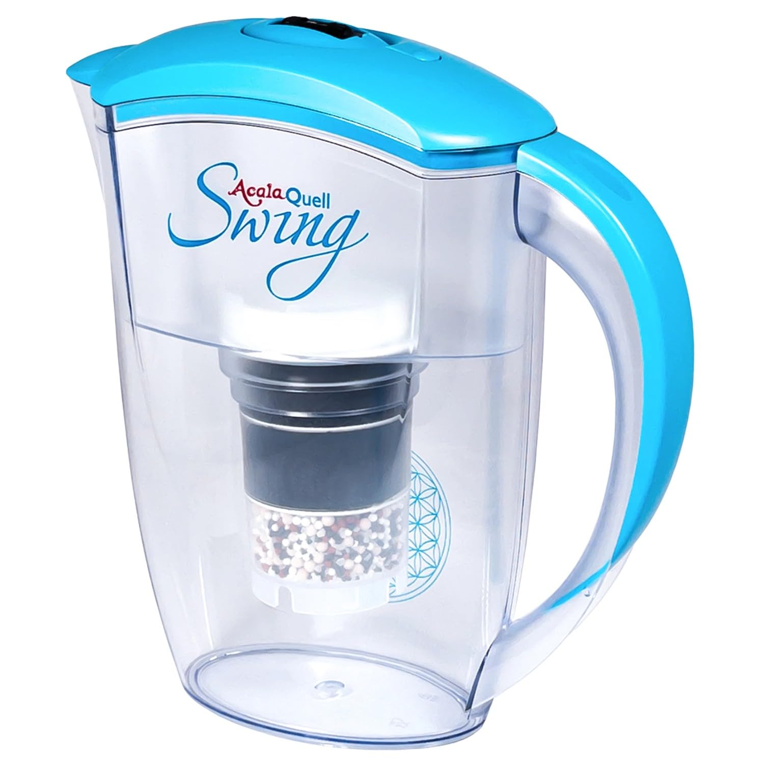 Water Filter AcalaQuell Swing Water Filter Jug | Light Blue | Highest Filtration Performance | Multi-Layered | PI-Techn. | Principles of nature | intense R&D. Creates delicious-tasting - healthy water