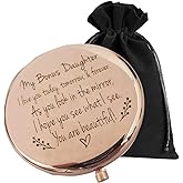 Bonus Daughter Gifts, Step Daughter Gifts from Stepmom, Christmas Step Daughter Gifts from Stepdad, Bonus Daughter Birthday Gifts, Mothers Day for Bonus Daughter, Stepdaughter Compact Mirror