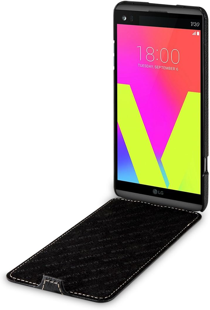 StilGut UltraSlim, Genuine Leather Case for LG V20, Black - Image 3