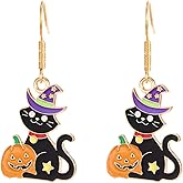 Halloween Earrings for Women Ghost Spider Web Cat Drop Dangle Earrings
