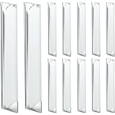 12 Pieces Chandelier Crystals Replacement K9 Crystal Prisms with Hooks for Crystal Chandeliers Metal Clip Crystal Strips Replacement Prisms Pendant Crystal 5.9" x 0.87"