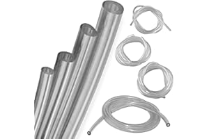 KT DEALS 4 Sizes Petrol Fuel Gas Line Pipe Hose Tubing For String Trimmer Chainsaw Blower and other Power Tools For 2 Cycle Engine for Poulan, Craftman (Clear 4PC)