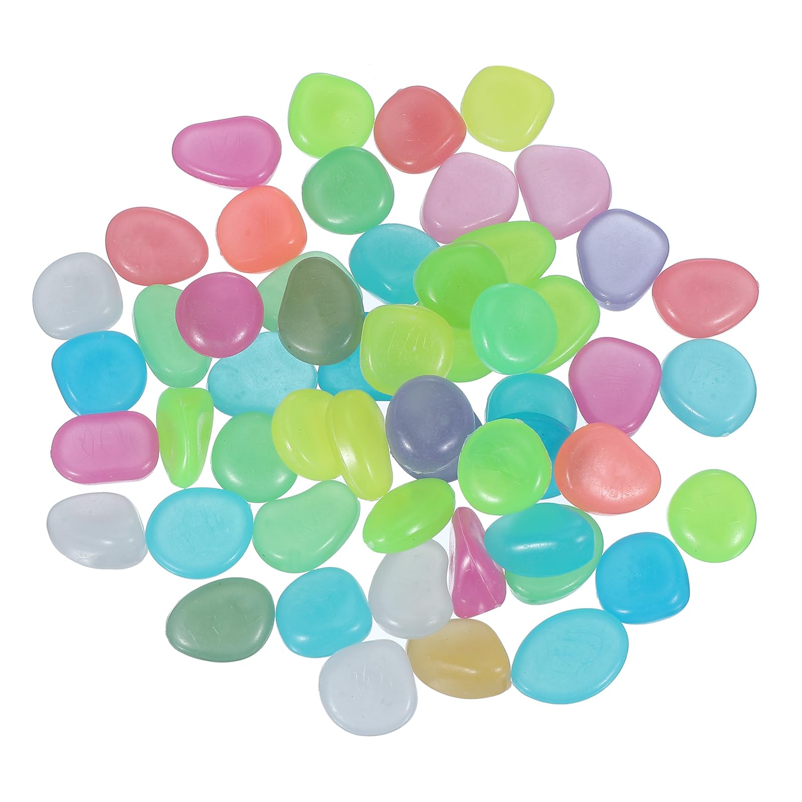 PATIKIL Glowing Stones, 100 Pcs Glow in the Dark Rocks for Indoor Outdoor Fish Tank Decorations Garden Yard Landscaping Gifts for Friends, Multicolor