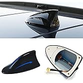 ijuicy 1 PC Shark Fin Antenna Cover for Car, Car Antenna Topper, Vehicle Shark Fin Shape Cover with Adhesive Tape, Universal Car Accessories for Most Cars, SUVs, Vans (Black)