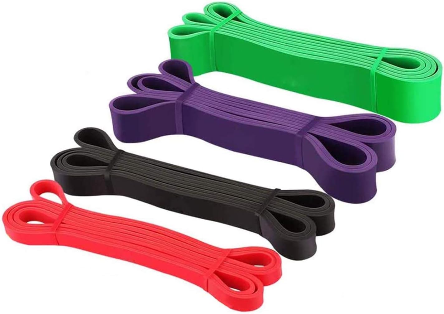 Diaotec Pull Up Assistance Bands for Workout/Exercise - Powerlifting Band - Mobility Band - Heavy Duty Resistance Band - for Strength Training Physical Therapy - Set of 4