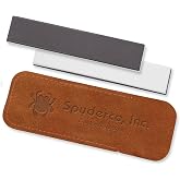 Spyderco Double Stuff Sharpening Stone, Medium &amp; Fine Grit | Double-Sided Ceramic Stone, Perfect Carry-Anywhere Sharpeners