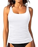 Aqua Eve Tankini Tops for Women Swimwear Top Only