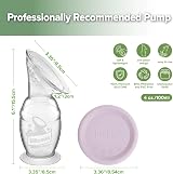 haakaa Manual Silicone Breast Pump with Suction Base Lavender 4oz/100ml view 2