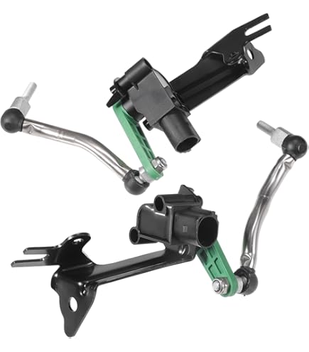 Hihaha Capteur De Niveau De Hauteur De Suspension No.5Q0512521G Pour Audi A3 2015-2020 / Arrière Gauche Capteur De Niveau De Phare/Métal Durable / 1 Pièce Noire