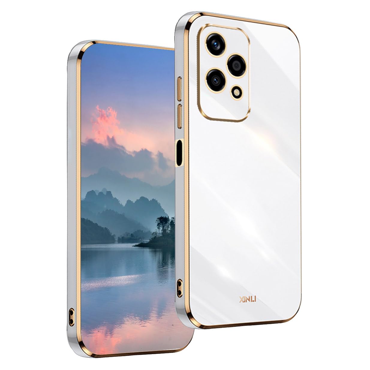UPLAI Case for Honor 200 Lite 5G, Ultra Thin Shockproof Protection Cover with Electroplating Design, Premium TPU Bumper and Soft Silicone Stylish Durable Cover.(White) — image 1