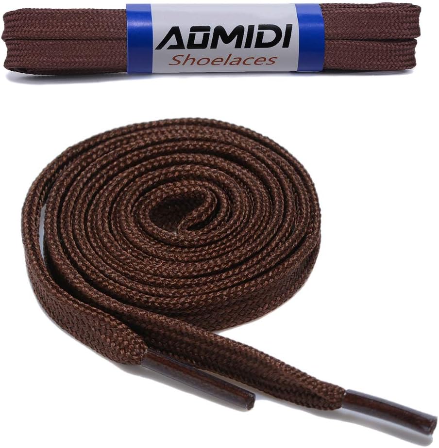 Flat Shoelaces Wide Shoes Lace (2 Pair) - Wide Shoelaces - Flat Shoe Laces for Sneakers and Shoes