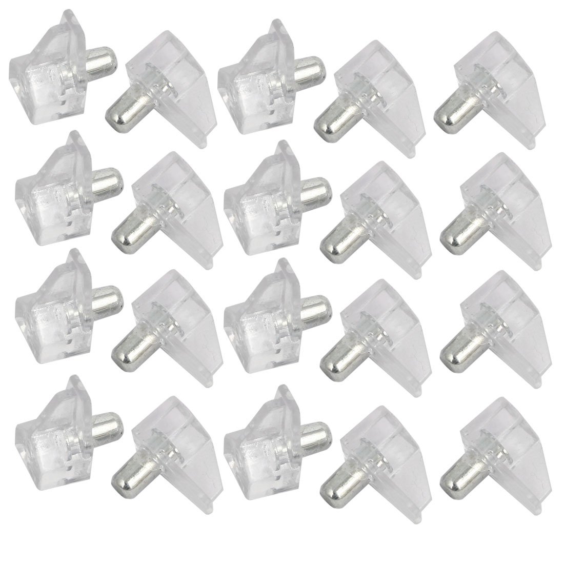 Sourcingmap Cupboard Cabinet Shelf Support 5mm Dia Pegs Pins Bracket Holder Clear 20PCS