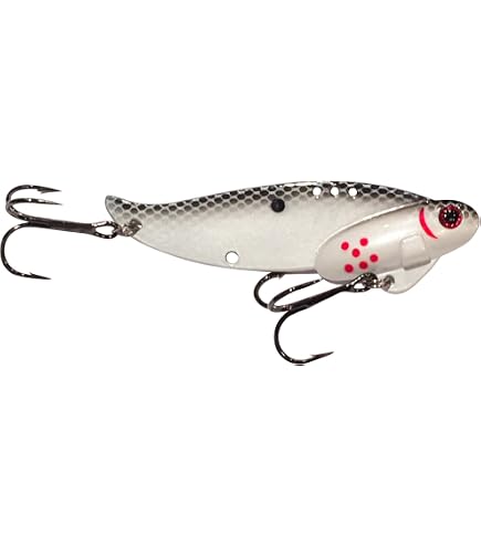 blitz fishing bag lures Lures Metal VIB Hard Spinner Blade Baits for Bass Walleyes Trout Fishing Spoons Size:8' x 1/4