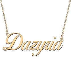 HUAN XUN Customized Custom Simple Any Name Necklace
