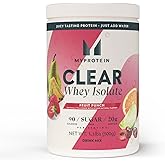Myprotein Clear Whey Isolate Protein Powder, 20 Servings (1.1lbs) Fruit Punch, 20g Protein per Serving, Naturally Flavored Drink Mix, Daily Protein Intake for Superior Performance