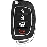 Keylessbest Replacement for 2015 2016 2017 Hyundai Sonata Key Fob Remote Control TQ8-RKE-4F16 4 Buttons 433MHz