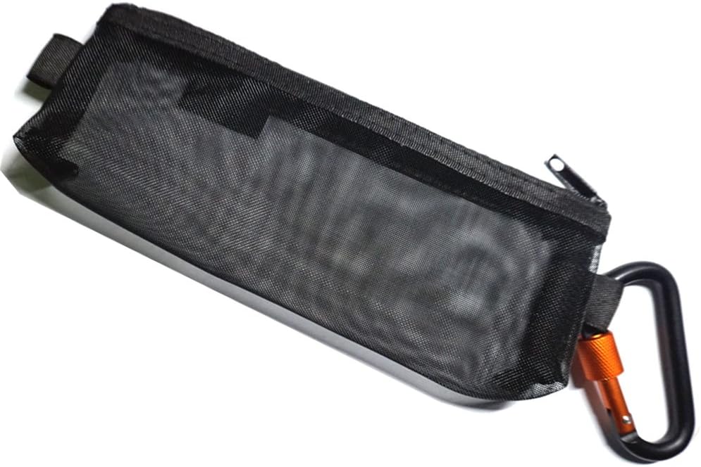 GTONEE Portable Super Slim Pencil Case, Transparent Grid Zipper Pen Case, Multiple Purpose Soft Pencil Bag, Pen Pocket, Pen Pouch Bag Case Holder Cosmetic Bag Black