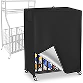 MUTUSHI Basketball Rack Cover Garage Sports Equipment Organizer Cover for Ball Storage Rack Waterproof & Dustproof Sports Organizer Bag 38" L x 18" W x 45" H Black