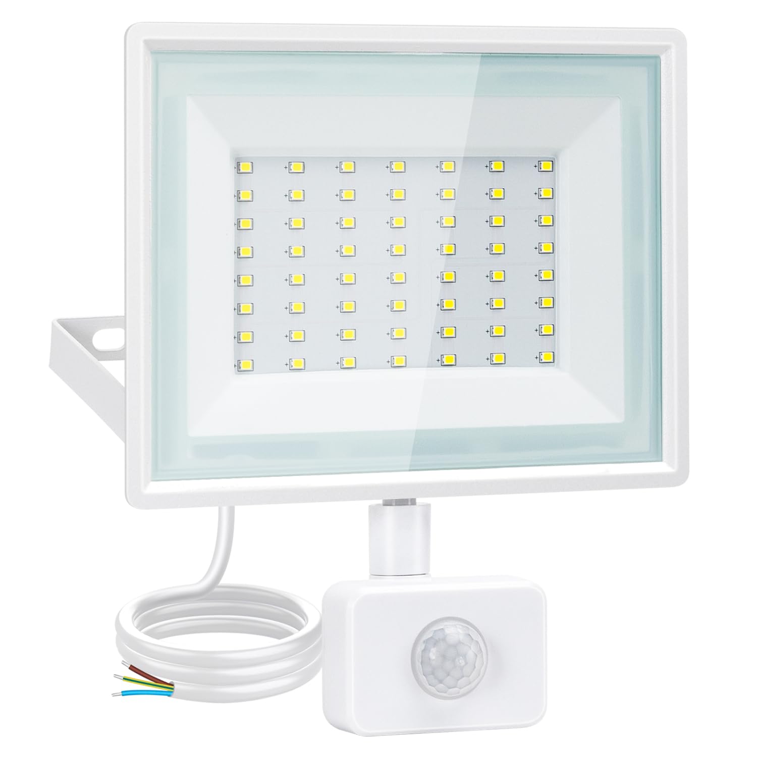 Aigostar Security Lights Outdoor Motion Sensor, 50W PIR Sensor Security Light 4300 Lumens, Super Bright Flood Lights Outdoor, 6500K Flood Light, IP65 Waterproof Floodlight for Backyard, Garden, Patio โ image 1