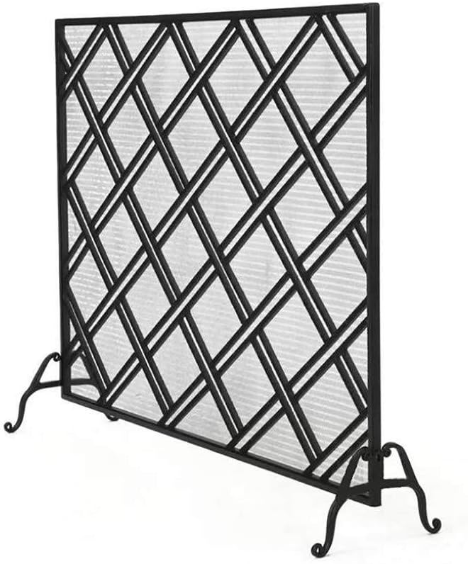 J-Pantalla Chimenea Solo Panel De Hierro Forjado Chimenea Pantalla