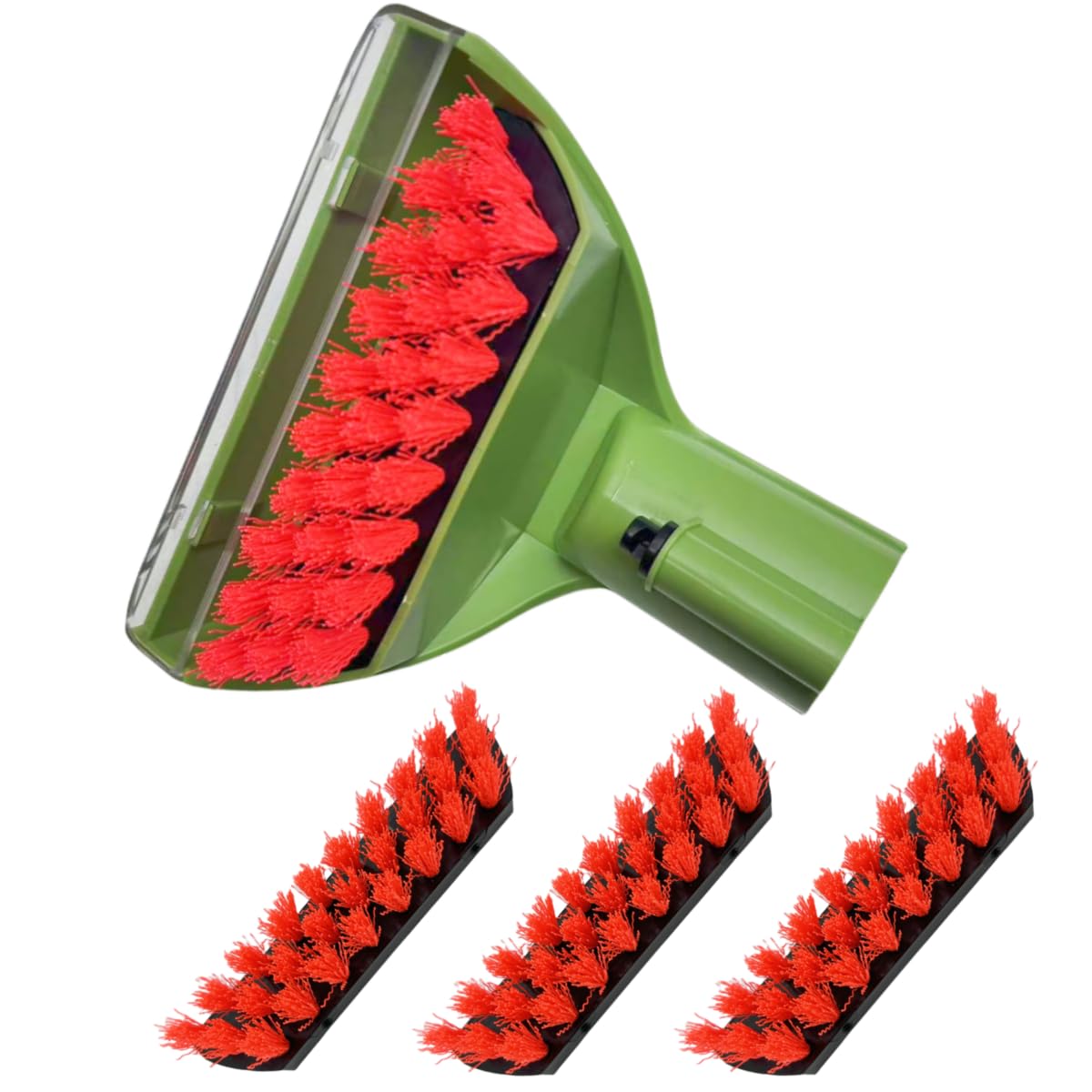 Photo 1 of Upgraded 5.3in 1400B Little Green Machine Multi-Purpose Tools Brush detachable Replacement Parts Compatible with bissell 1400B 3194 3353 2458 3588F 1425 Tough Stain Brush Tool Attachments (Green 1+3)
