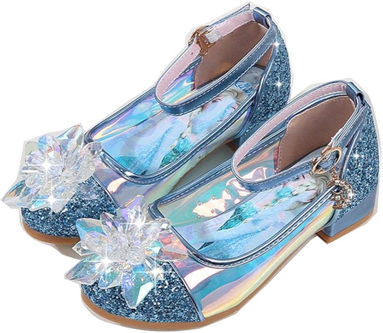 LAURMOSA Prinzessin Pumps Für Mädchen | Perlen Riemchen Schuhe Mit Absatz Für Party & Hochzeit