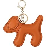 Exircy Leather Dog Purse Charm Brown Puppy Keychain Dog Lovers Charms Charm Purse Bag Charms Keychain Pu Keyring for Handbags Bags for Women Backpack Handbags Accessories
