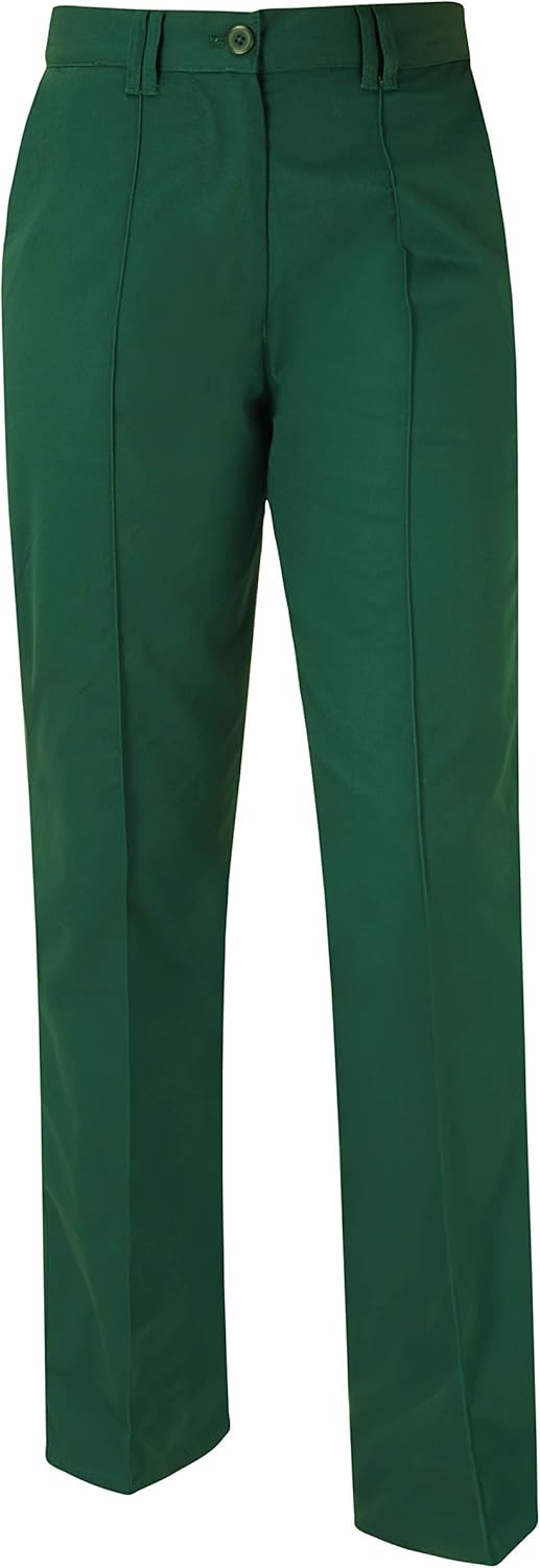 Grahame Gardner Ladies Classic StraightLeg Hemmed Work Trousers Bottle