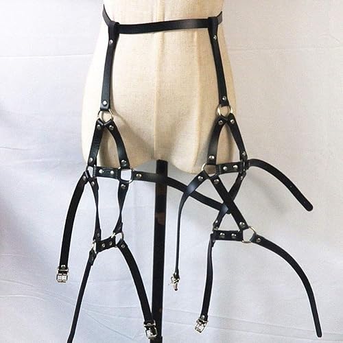 Women's Leather Garters Belt Leg Harness Body Caged Thigh Holster Harajuku  Adjustable Waist Gothic Rings in Kenya