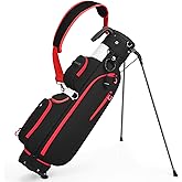 Sturdum Golf Stand Bag, Lightweight Par 3 Golf Bag with 3 Way Dividers 900D Weatherproof Oxford, 3.7lbs Compact Yet Spacious Pitch N Putt for Driving Range, Cooler Pockets