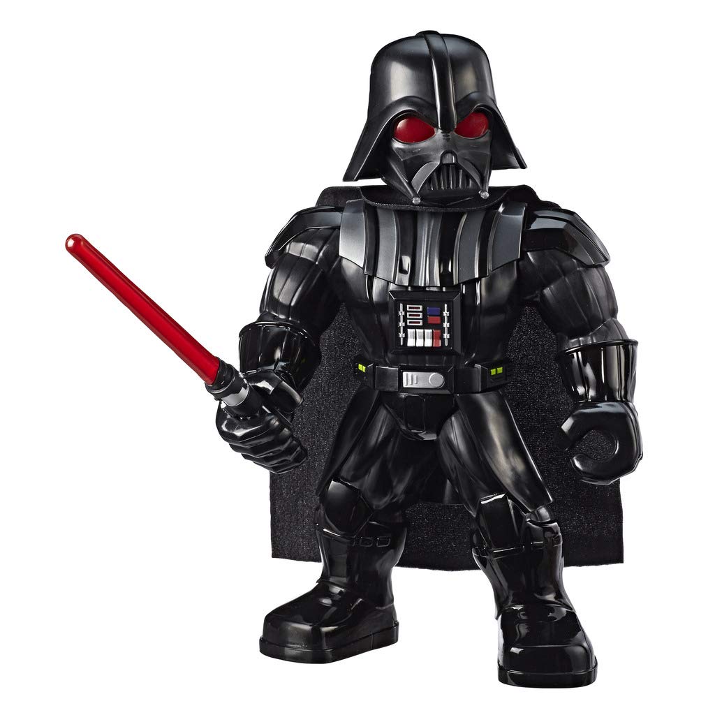 Star Wars Galactic Heroes Mega Mighties Darth Vader 10-Inch Action Figure with Lightsaber Accessory, Toys for Kids Ages 3 and up