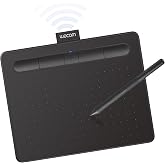 Wacom Intuos Small, Bluetooth Graphic Drawing Tablet with Pen + Software | Battery-free pen, 4 ExpressKeys for shortcuts, works with Mac, Windows &amp; Chromebook; Ideal for creators, students &amp; teachers
