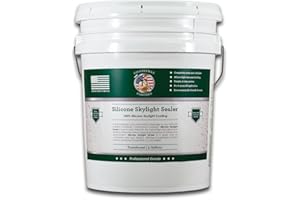Countryman Coatings 100% Silicone Skylight Coating (Translucent) Protect and Waterproof Your Skylights - Allow Natural Light In - No Primer Required (5 Gallon)