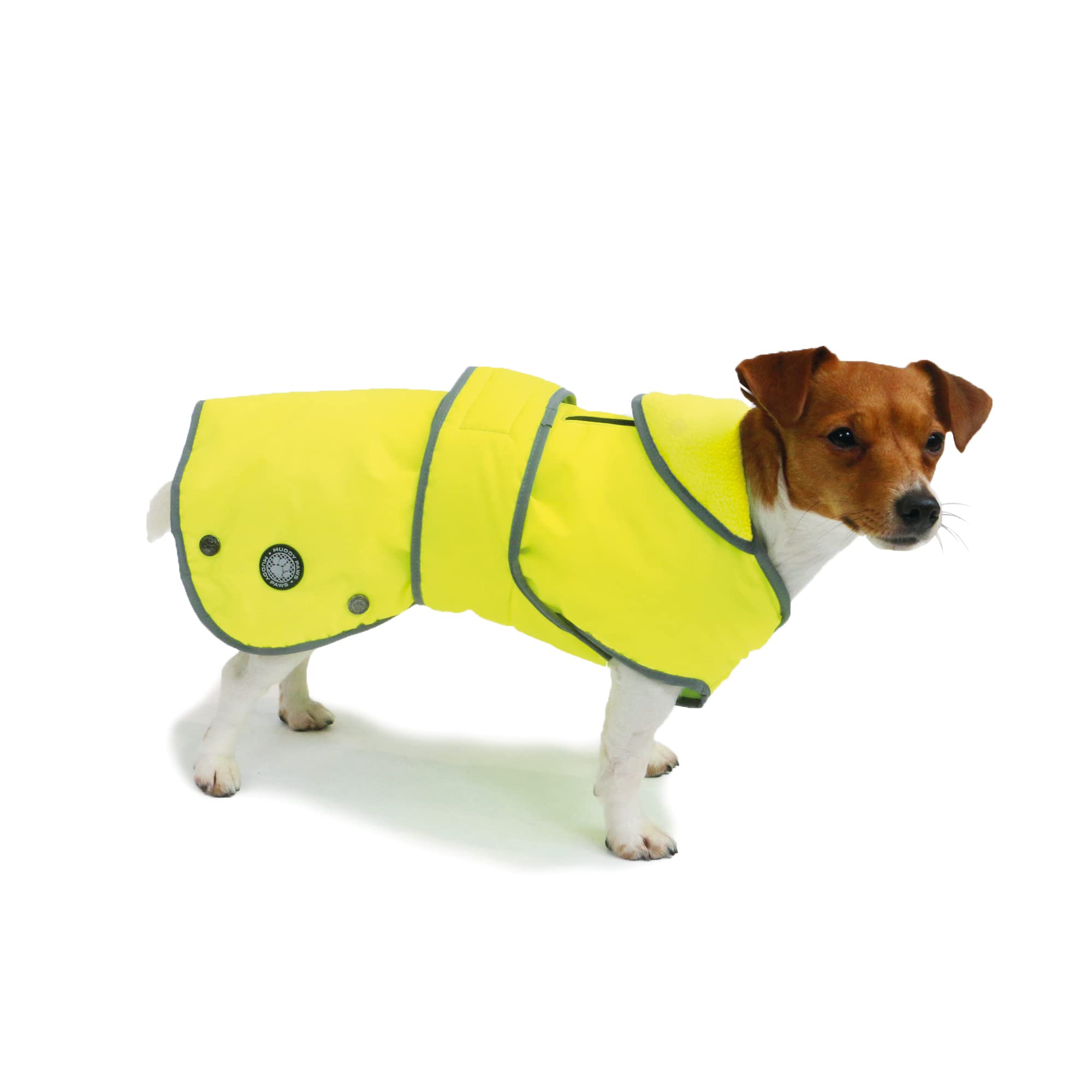 Ancol Muddy Paws All Weather Stormguard Coat . Hi-Vis. Size Small ( Length 30 cm, up to 52cm girth)