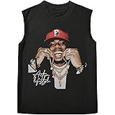 SOLY HUX Men's Vintage Graphic Tank Tops Crew Neck Sleeveless Cut Off Shirts Streetwear