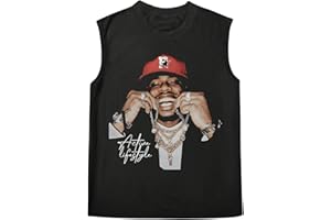 SOLY HUX Men's Vintage Graphic Tank Tops Crew Neck Sleeveless Cut Off Shirts Streetwear