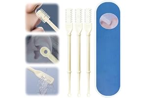 SICOSPI Nasal Hair Cutter, 2024 New Double Sided Nose Hair Knife Nose Manual Nose Hair Trimmer, 360° Rotating Manual Nose Hair Trimmer, Rotating Nasal Hair Razor Cutter with Ear Picker (White-3pcs)