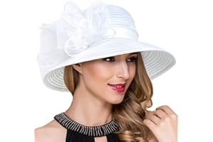 RUPHEDY Lady Church Derby Dress Cloche Hat Fascinator Floral Tea Party Wedding Bucket Hat S051