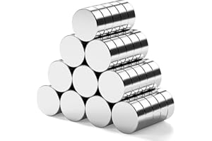 FINDMAG 50 Pcs Fridge Magnets, 8x3mm Neodymium Refrigerator Magnets for Whiteboard, Magnetic Push Pins, Dry Erase Board Magnetic pins