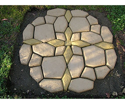 WOVTE DIY Walk Maker Concrete Stepping Stone Mold Garden Lawn Pathmate