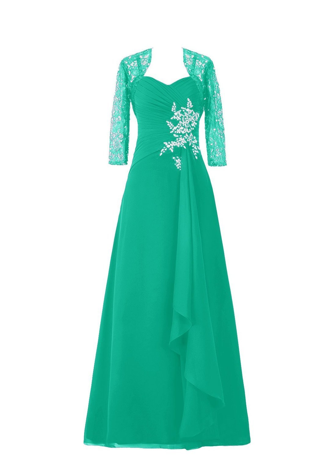 M Bridal Women's Chiffon Mother of The Bride Dresses WithA lace Jacket