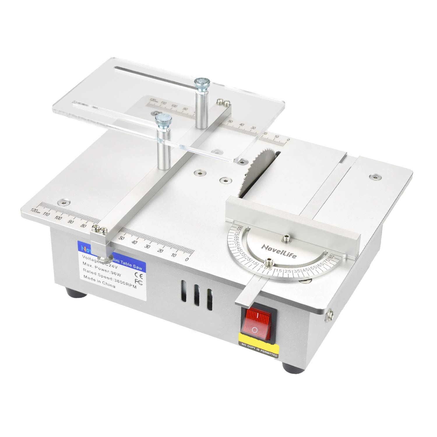 NovelLife Mini Hobby Table Saw with Variable Speed Control,Miter Gauge