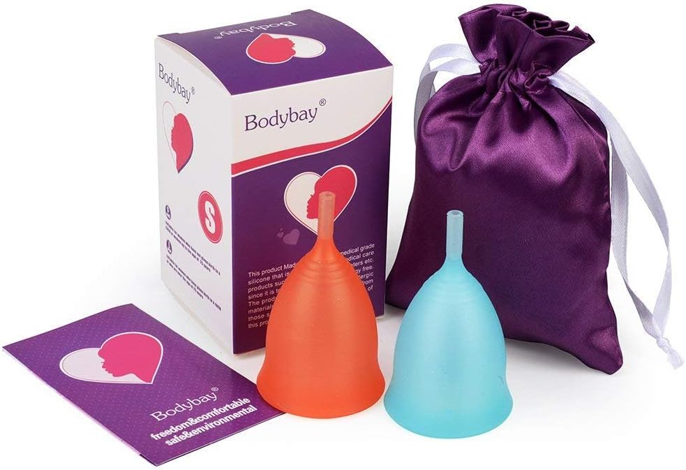 Bodybay Menstrual Cup，Set of 2 Periods Kit with FDA Registered，Best Feminine Alternative Protection to Tampons and Cloth Sanitary Napkins (Large): Health & Personal Care